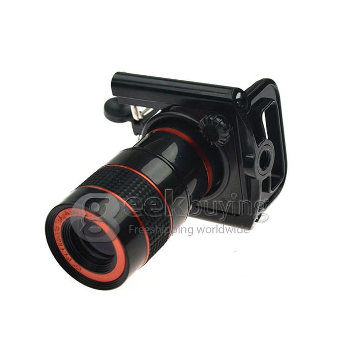 Universal 8x Zoom Optical Lens Mobile Phone Telescope Camera Lens with Holder for iPhone Samsung Nokia