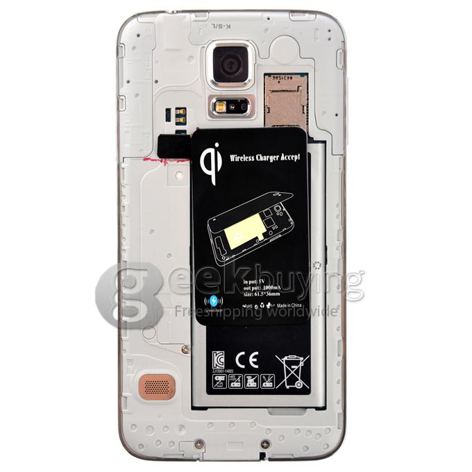 X5 Wireless Charger Support QI standard with Vent and Receiver for Galaxy S5 i9600 - Black