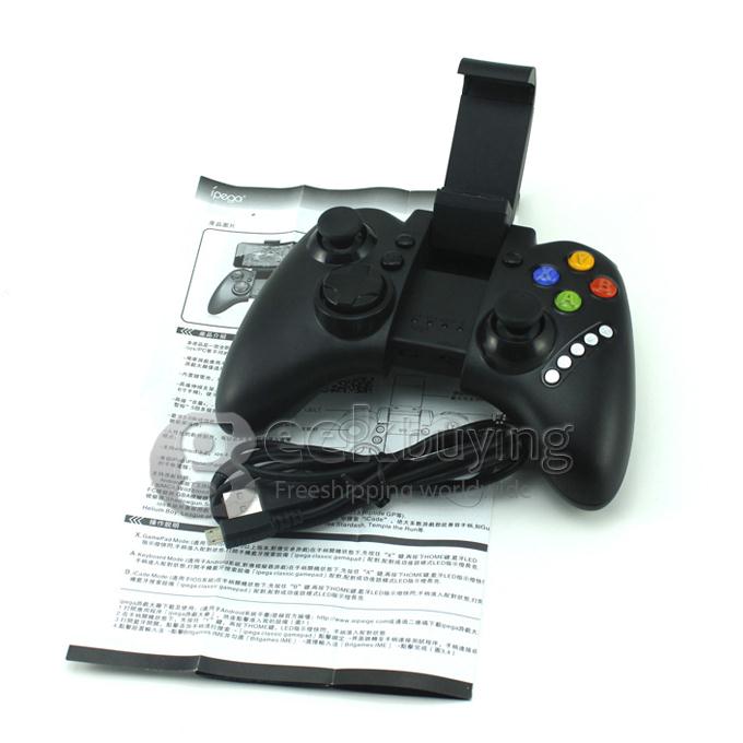 iPega PG-9021 Rechargeable Multimedia Bluetooth Controller with Telescopic Stand for iPhone/Android Smartphone Tablet PC Black