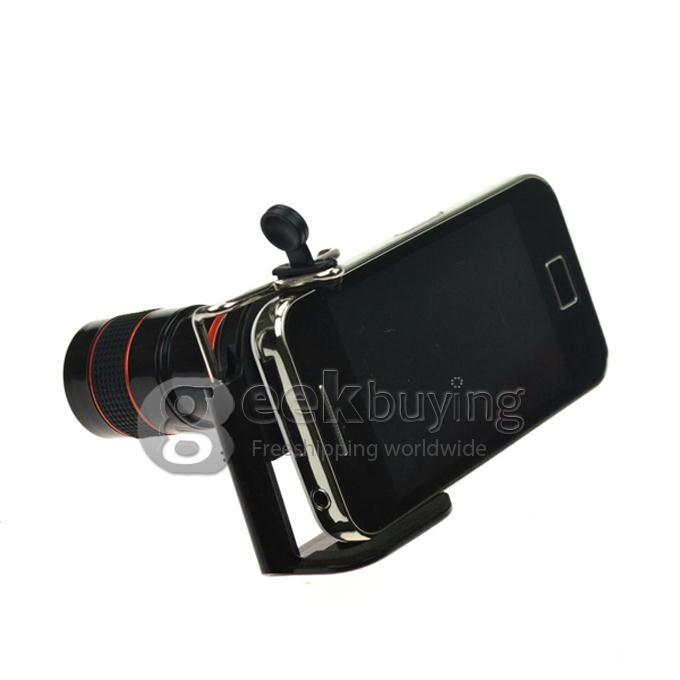 Universal 8x Zoom Optical Lens Mobile Phone Telescope Camera Lens with Holder for iPhone Samsung Nokia