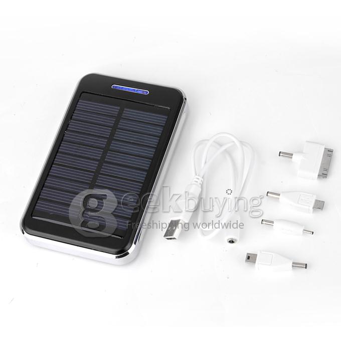 48000mAh Dual USB Portable Solar Panel Power Bank for iPhone6 Plus/iPad/Samsung W/Led -Black