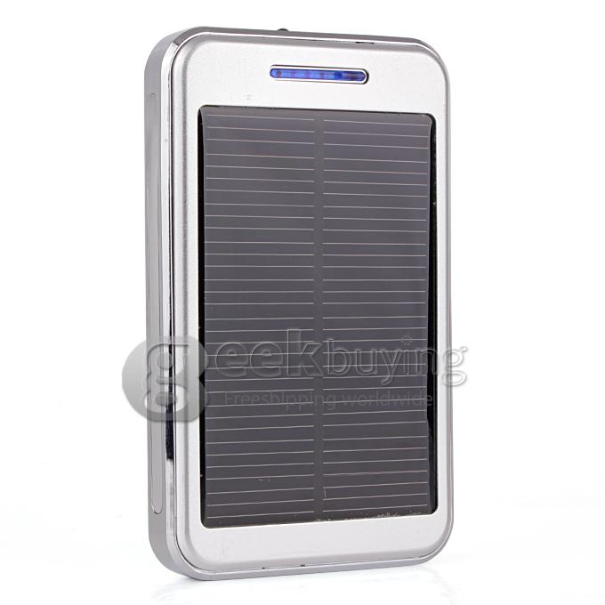 48000mAh Dual USB Portable Solar Panel Power Bank for iPhone6 Plus/iPad/Samsung W/Led -Silver