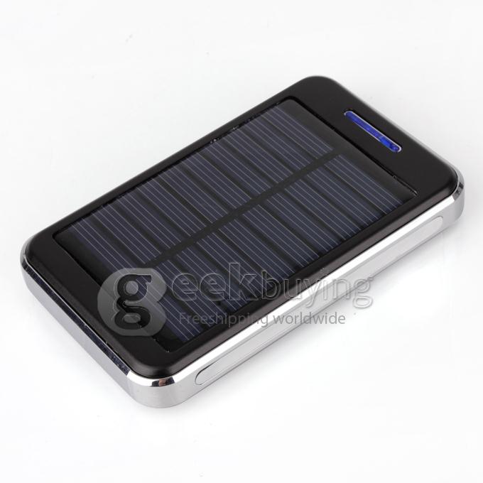48000mAh Dual USB Portable Solar Panel Power Bank for iPhone6 Plus/iPad/Samsung W/Led -Black