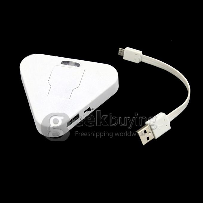 Triangle Desktop Dock Cradle Charger With OTG For Samsung Galaxy S5 I9600 -White