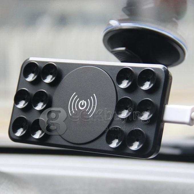 Car Qi Wireless Car Charger Charging Transmitter Suction Cup Mount Holder for Nexus 7/5/4 Nokia Lumia 920 Samsung Note2