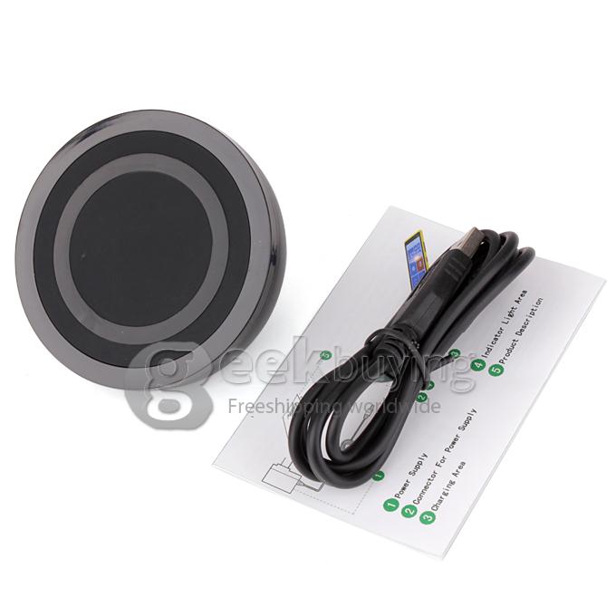 QI Standard Wireless Charger Charging Pad For iphone 5s Nexus 5 7 S4 Note3 Nokia -Black