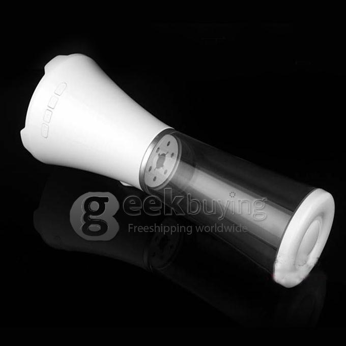 Mini Portable Bluetooth Dancing Water Speaker LED Light USB Flash Mirco SD Card Slot Speakers for Galaxy s5 i9600 -White