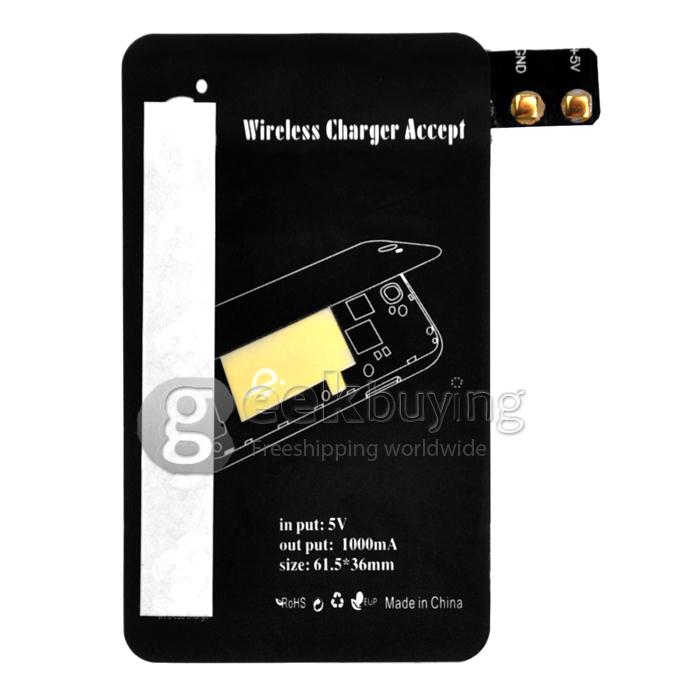 Qi Standard Wireless Charging Receiver Pad for Samsung Galaxy S5 I9600 - Black