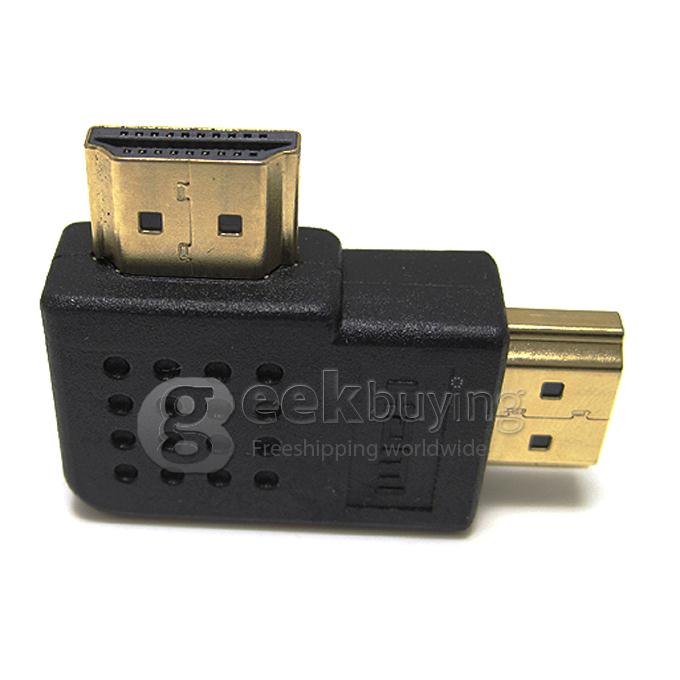 HDMI Extend Adapter Converter HDMI Male to HDMI Male L Shape for HDTV/Home Theater/DVD Player/HDMI Devices - Black