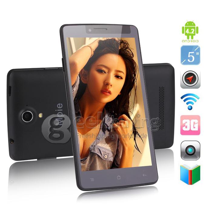 Mpie MP707 MTK6582 Quad Core 1.3GHz 5.0 Inch Android 4.2 OS Smartphone 512MB RAM 4GB ROM 8.0MP 3G/GPS/Air Gesture Black