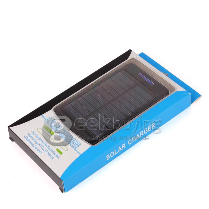 48000mAh Dual USB Portable Solar Panel Power Bank for iPhone6 Plus/iPad/Samsung W/Led -Black