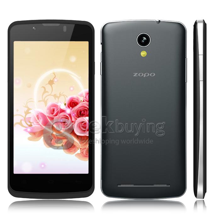 ZOPO ZP580 4.5Inch MTK6572 Dual core Cell Phone IPS QHD Screen 512B RAM 4GB ROM 5.0MP Android 4.2 OS 3G/GPS Black