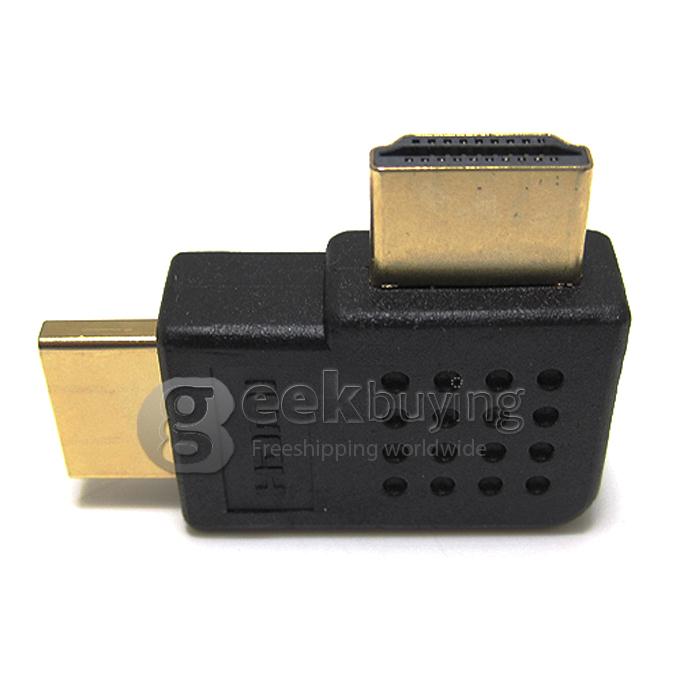 HDMI Extend Adapter Converter HDMI Male to HDMI Male L Shape for HDTV/Home Theater/DVD Player/HDMI Devices - Black