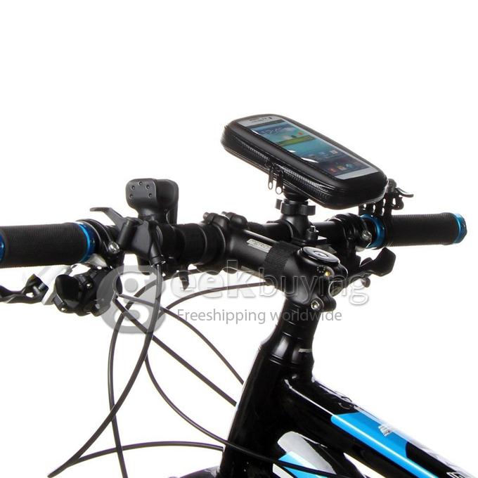New Bicycle Waterproof Phone Cover Bag Pouch Handlebar Mount Holder Cradle For iPhone4/4S/S3 mini/GPS