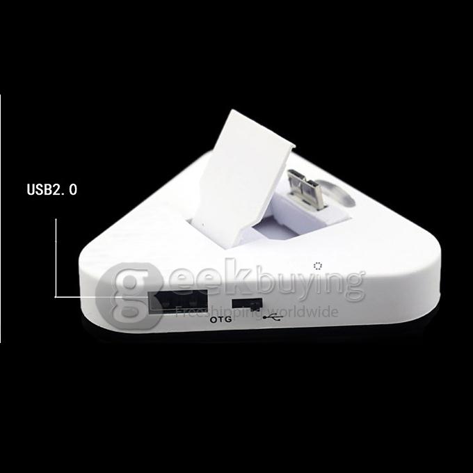 Triangle Desktop Dock Cradle Charger With OTG For Samsung Galaxy S5 I9600 -White