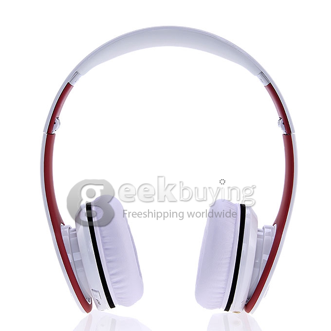 [Spain Stock] Syllable G15 Folding Design Wireless Bluetooth V2.0 Stereo Headphones with Mic White + Red