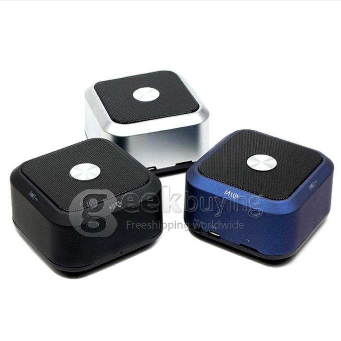 [Spain Stock]  New Aluminium Alloy Mini Subwoofer Wireless Bluetooth Speaker with Microphone Call Handsfree 5W loudspeakers -Silver