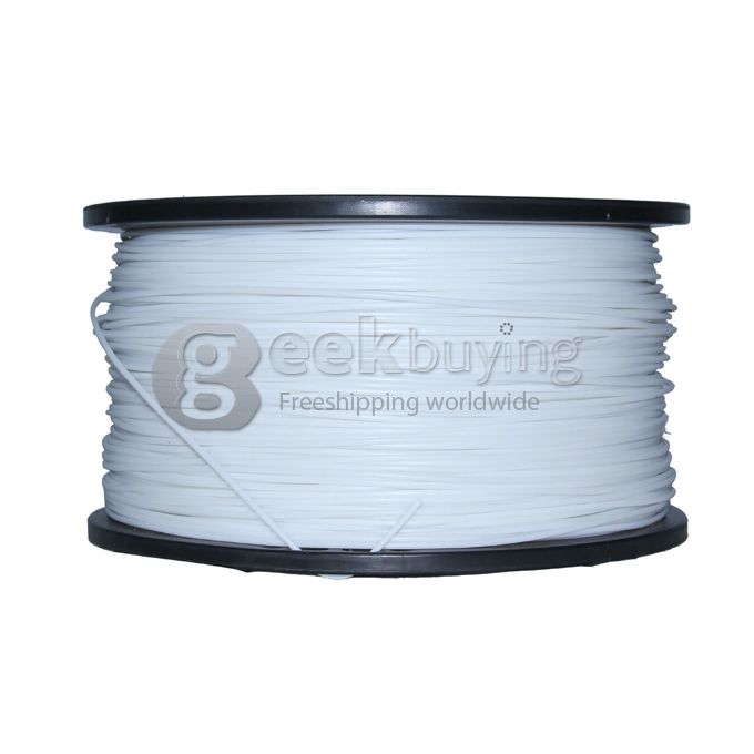 3D Printer Material PLA Filaments Consumables 3mm 1kg Plastic Cable - White