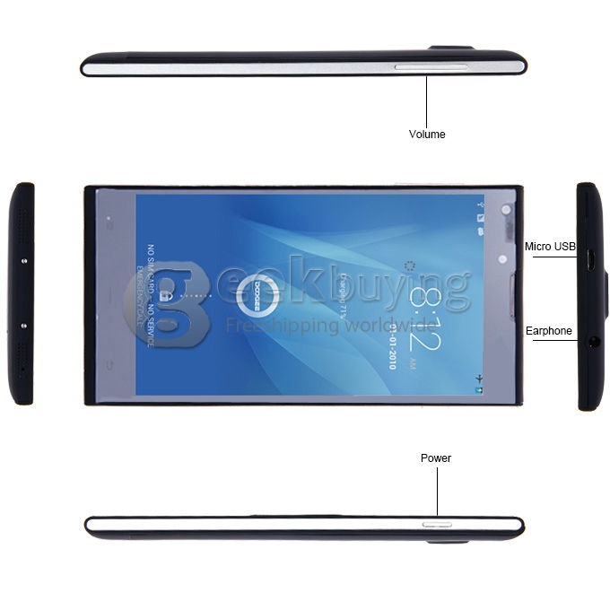 [HK Stock]DOOGEE DG550 MTK6592 Octa Core 1.7GHz 5.5 Inch Android 4.2 OS Smartphone 1GB RAM 16GB ROM 8.0MP 3G/GPS Black