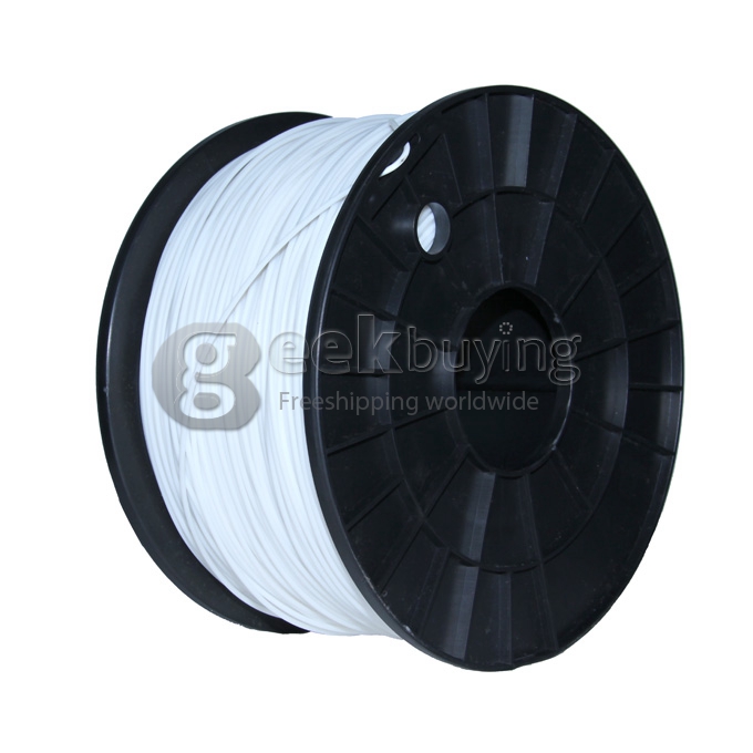 3D Printer Material PLA Filaments Consumables 3mm 1kg Plastic Cable - White