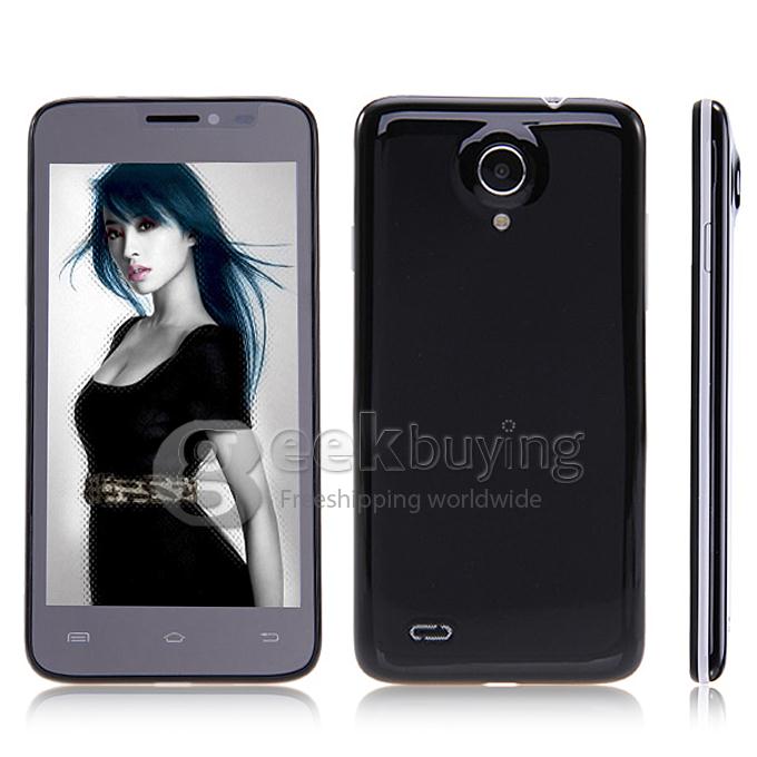 JIAKE V2 MTK6572 Dual Core 1.2GHz 4.5inch Android4.2.2 OS Smartphone 512MB RAM 4GB ROM FWVGA Capacitive Screen 2.0MP 3G GPS - Black
