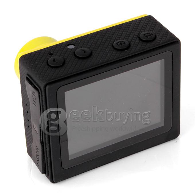 EXCAM04 FHD 8 Mega Pixels 2.0 Inch Waterproof Sports Camera Action Video Camcorder - 1080p 30FPS, 150 Degree Wide Lens (Yellow)
