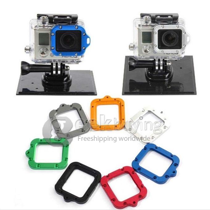 Aluminum Metal Lanyard Lens Ring Mount and Screwdriver Set for GoPro Hero 3 Hero 3+ (Red)