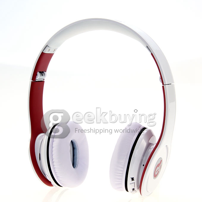 [Spain Stock] Syllable G15 Folding Design Wireless Bluetooth V2.0 Stereo Headphones with Mic White + Red