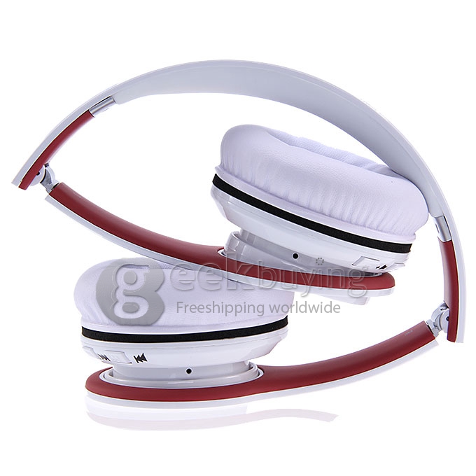 [Spain Stock] Syllable G15 Folding Design Wireless Bluetooth V2.0 Stereo Headphones with Mic White + Red
