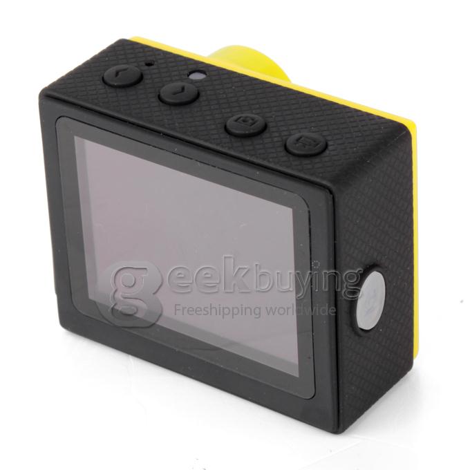 EXCAM04 FHD 8 Mega Pixels 2.0 Inch Waterproof Sports Camera Action Video Camcorder - 1080p 30FPS, 150 Degree Wide Lens (Yellow)