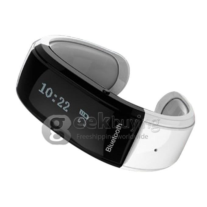 New 2014 QT19 Studio Games Bluetooth Bracelet with Incoming Call Display, Call Answering & Anti-Lost Function - White