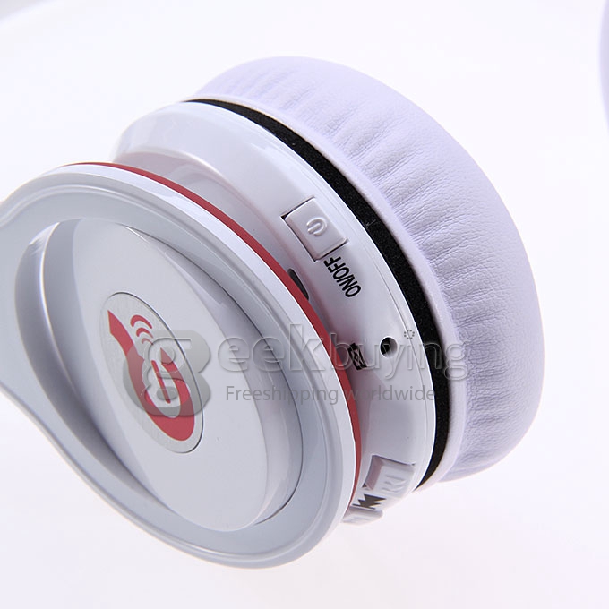 [Spain Stock] Syllable G15 Folding Design Wireless Bluetooth V2.0 Stereo Headphones with Mic White + Red