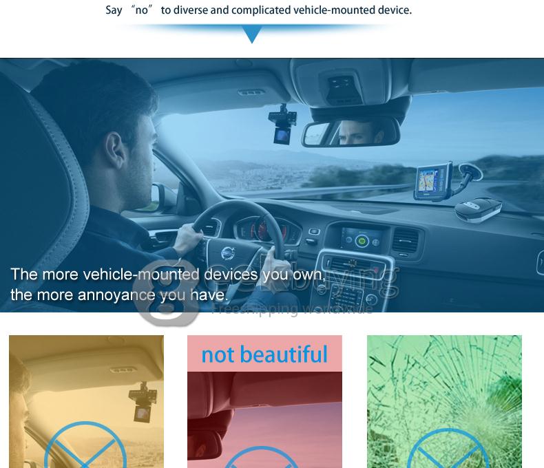 6000B Android 4.0 Rearview Mirror Recorder DVR Full HD 1080P Front 480P Rear camera 4.3