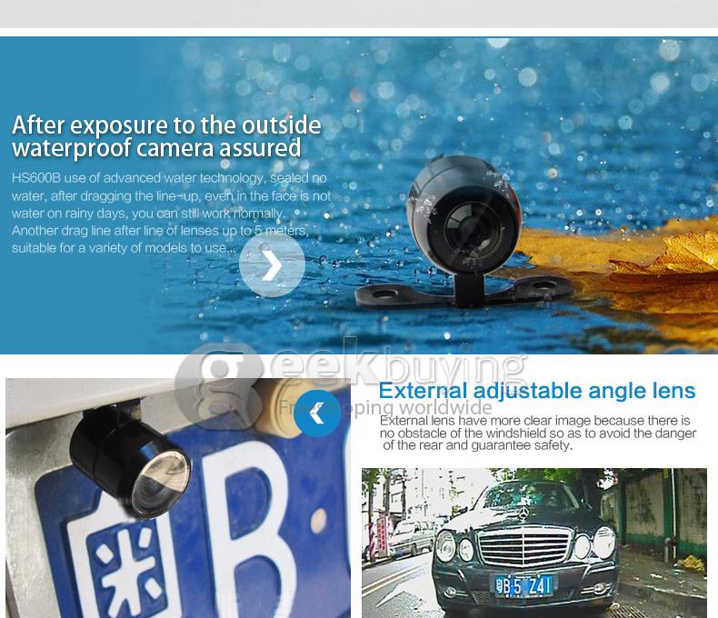 6000B Android 4.0 Rearview Mirror Recorder DVR Full HD 1080P Front 480P Rear camera 4.3