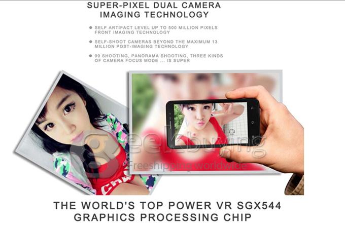 WMC X5 MTK6589 Quad Core 1.2GHz  5.0 Inch Android 4.2 O S Smartphone 1GB RAM  4GB ROM 13.0MPHD OGS Screen 3G-White