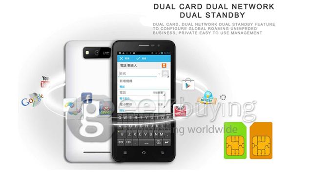 WMC X5 MTK6589 Quad Core 1.2GHz  5.0 Inch Android 4.2 O S Smartphone 1GB RAM  4GB ROM 13.0MPHD OGS Screen 3G-White