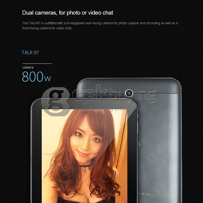Cube U59GT Talk 97 MTK8382 1.3GHz 9.7 inch Tablet PC Phablet  Android 4.2 Quad Core IPS Capacitive Touch Screen 1024*768 1GB/8GB Black