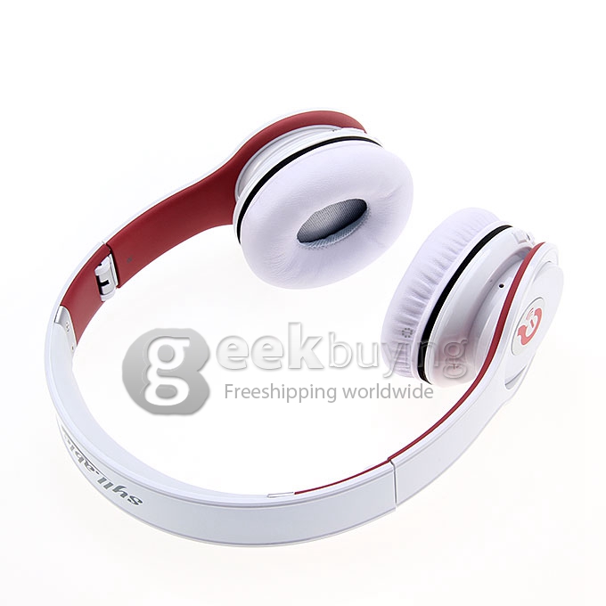[Spain Stock] Syllable G15 Folding Design Wireless Bluetooth V2.0 Stereo Headphones with Mic White + Red