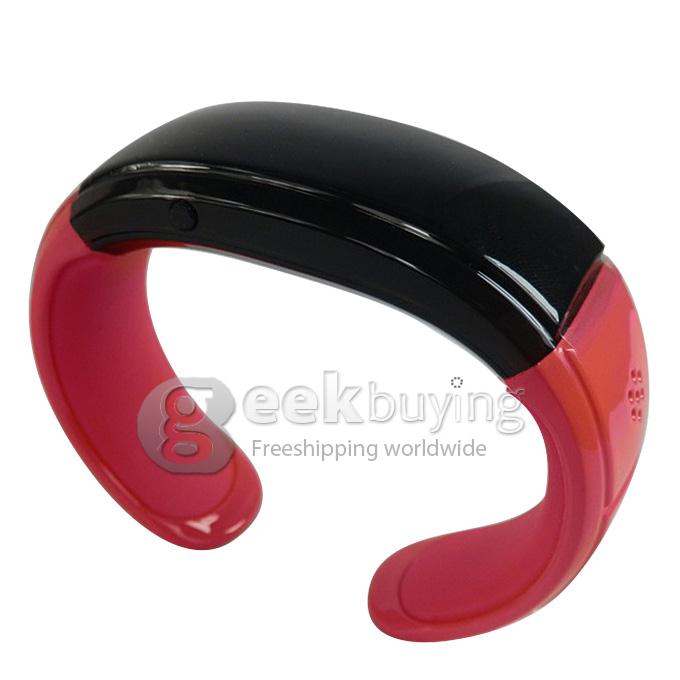 New 2014 QT19 Studio Games Bluetooth Bracelet with Incoming Call Display, Call Answering & Anti-Lost Function - Red