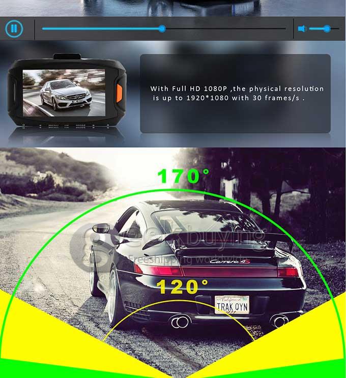 Blackview G90 Ambarella A7LA30 5.0 Megapixels Full HD 1080P 2.7' LCD 170 Degrees Wide-angle Lens Car DVR Dashcam with G-Sensor Loop recording HDR