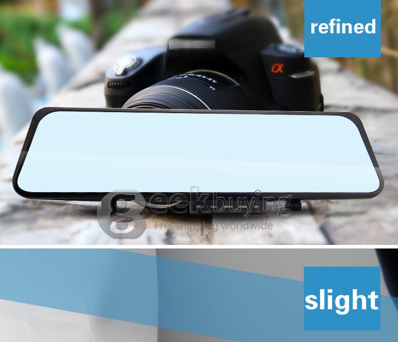 6000B Android 4.0 Rearview Mirror Recorder DVR Full HD 1080P Front 480P Rear camera 4.3