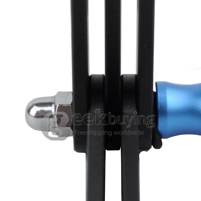 CNC Aluminum Alloy Extension Arm and Screw Mount Kits for Gopro HD Camera Hero 3+ / 3 / 2 (Black + Blue)