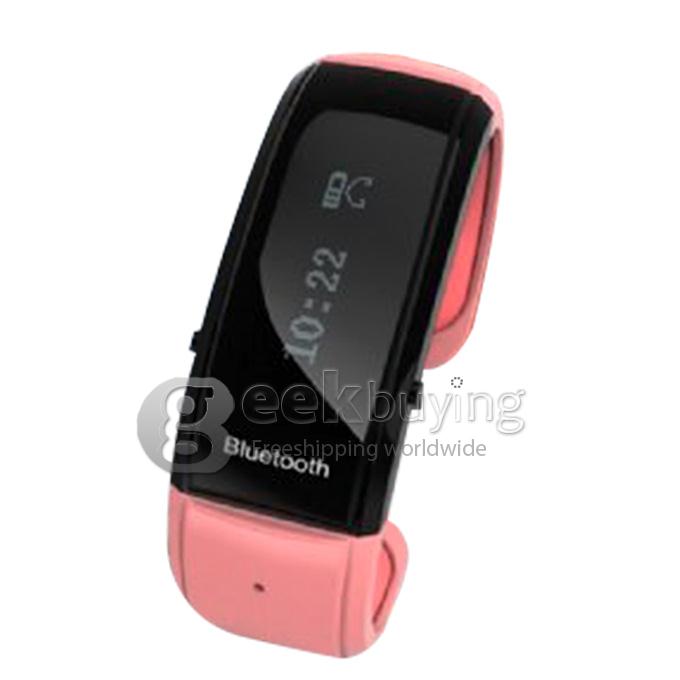 New 2014 QT19 Studio Games Bluetooth Bracelet with Incoming Call Display, Call Answering & Anti-Lost Function - Red