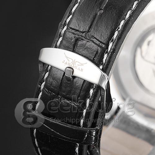 Makibes Men's Auto-Mechanical Tourbillon Brown Dial Black PU Band Analog Wrist Watch + Gift Box