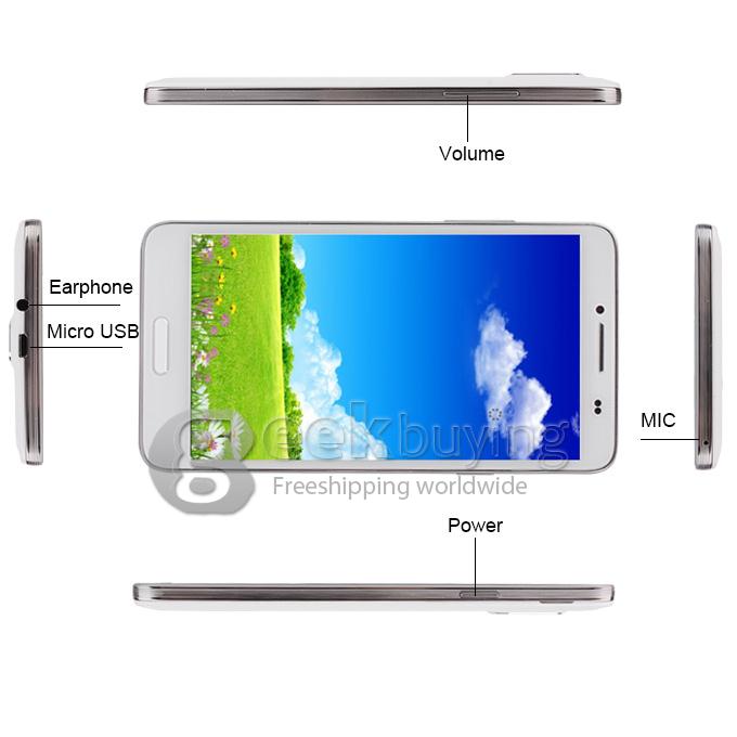 Mpei MP-N9950 MTK65821.3GHz Quad Core 1.3GHz 5.5Inch Android 4.2 OS Smartphone 1GB RAM 4GB ROM IPS QHD Screen 8.0MP Camera 3G GPS - White