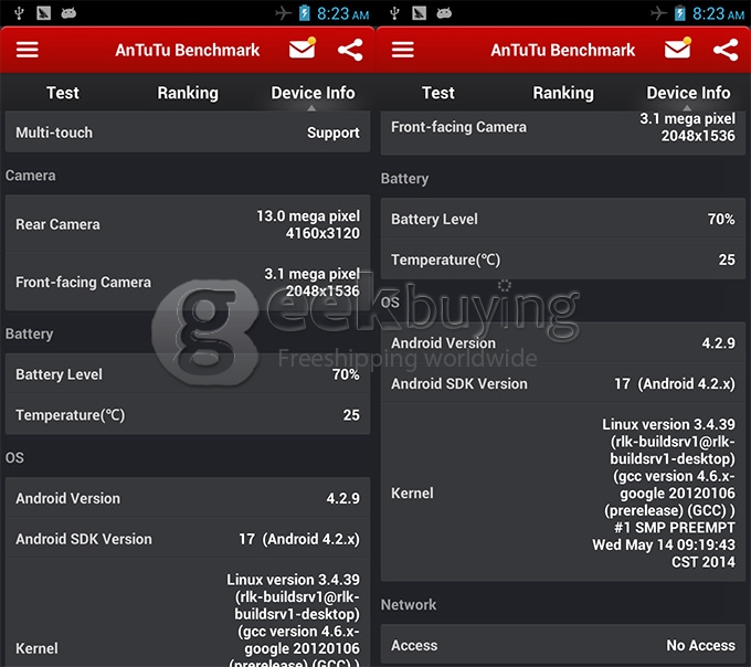 [HK Stock]DOOGEE DG550 MTK6592 Octa Core 1.7GHz 5.5 Inch Android 4.2 OS Smartphone 1GB RAM 16GB ROM 8.0MP 3G/GPS Black