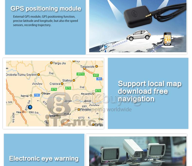 6000B Android 4.0 Rearview Mirror Recorder DVR Full HD 1080P Front 480P Rear camera 4.3