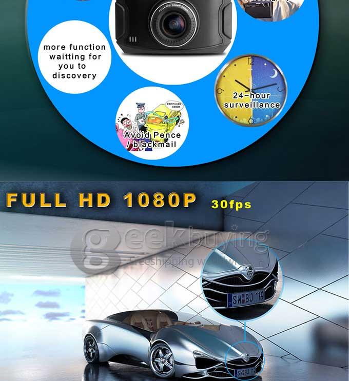 Blackview G90 Ambarella A7LA30 5.0 Megapixels Full HD 1080P 2.7' LCD 170 Degrees Wide-angle Lens Car DVR Dashcam with G-Sensor Loop recording HDR