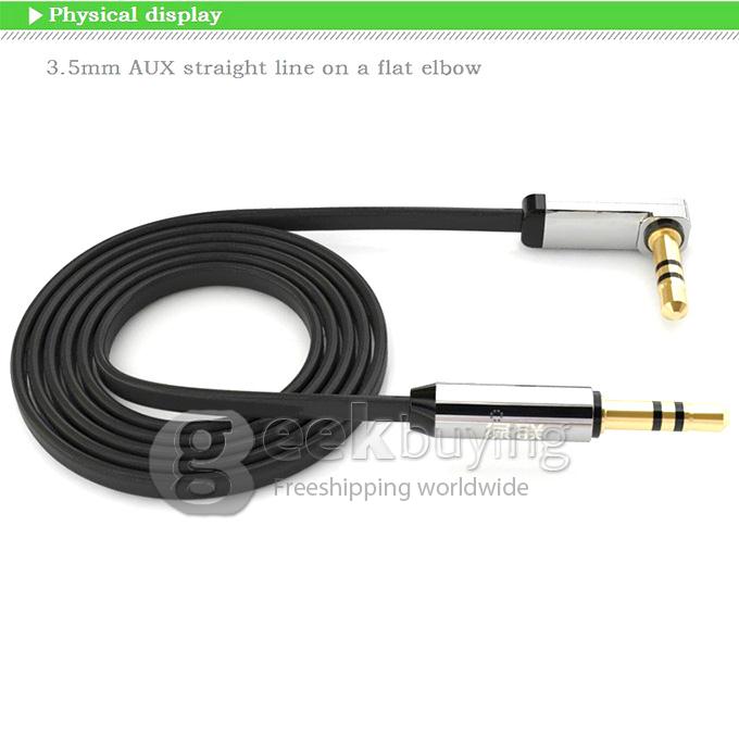 1.5M Ugreen Premium 3.5mm Male to Male Audio 90 Degree flat cable