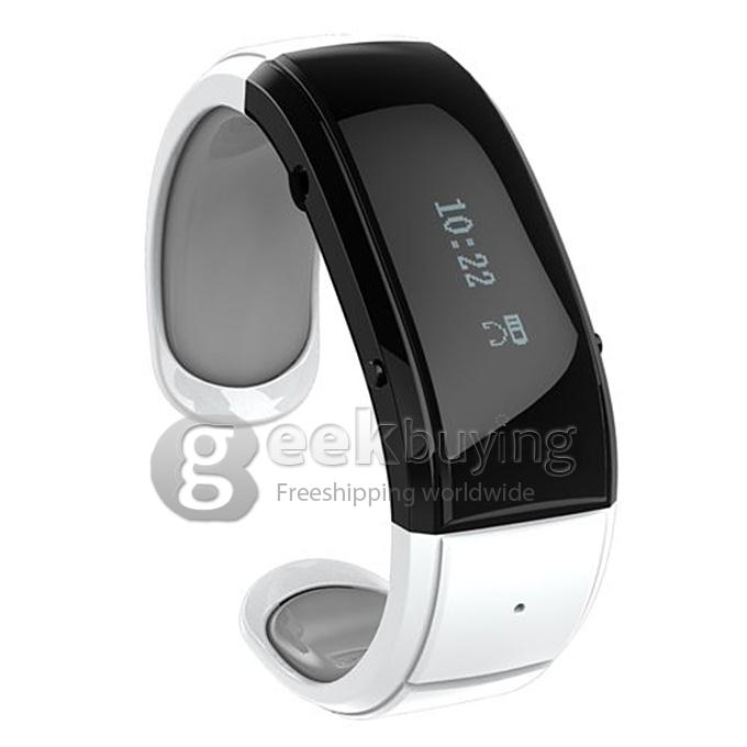 New 2014 QT19 Studio Games Bluetooth Bracelet with Incoming Call Display, Call Answering & Anti-Lost Function - White